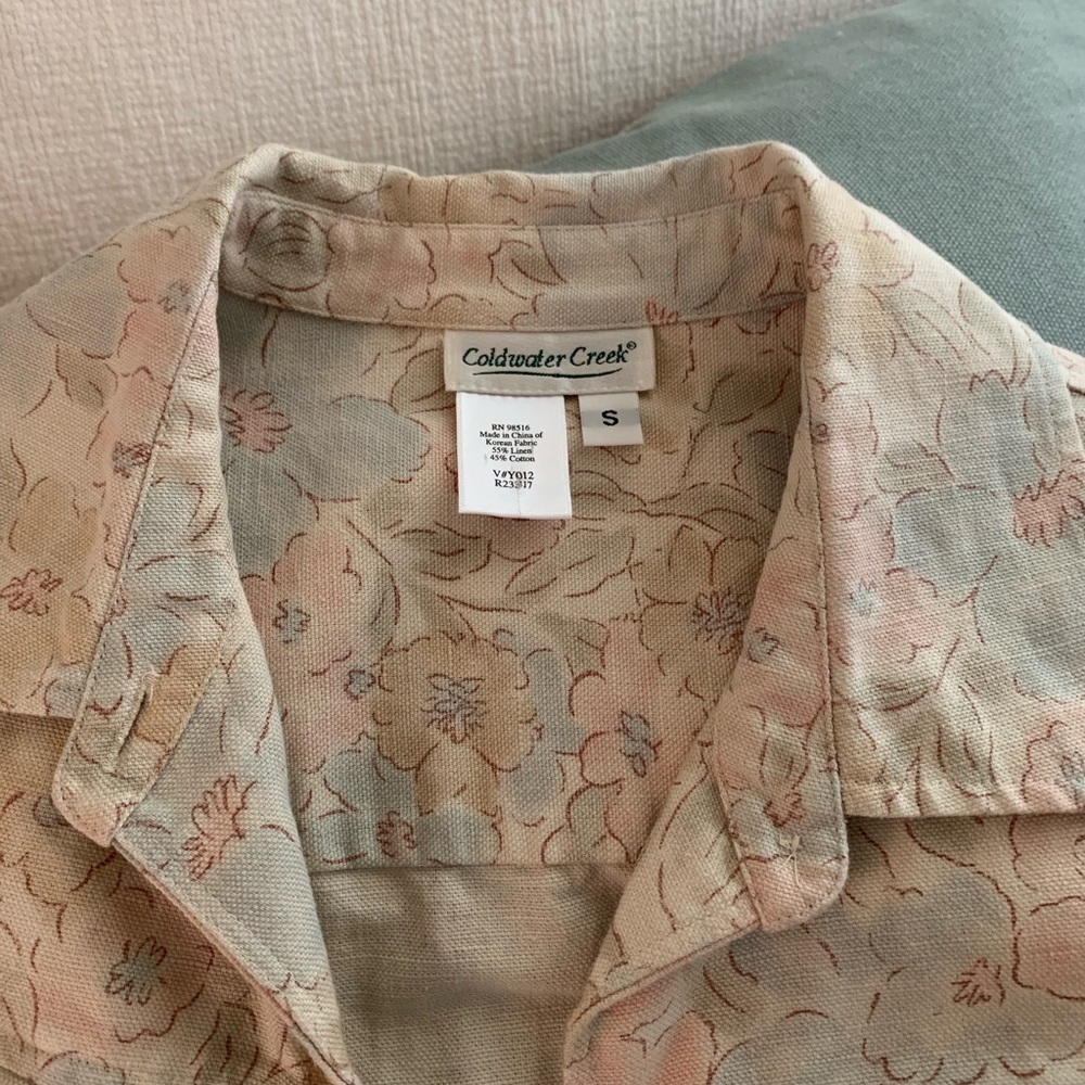 Coldwater Creek Linen/cotton jean style jacket